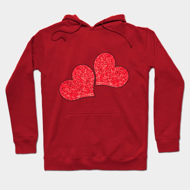 RED HEARTS Hoodie by O.M design